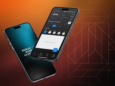 Concept mobile app for running club (splash screen & main page) concept design figma mobile app running club sport ui web design