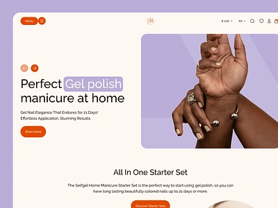 Nail Polish E-commerce | Online shop for Shopify beauty beauty salon e commerce fashion nail nail polish online shop shop shopify ui uiux ux design webdesign website