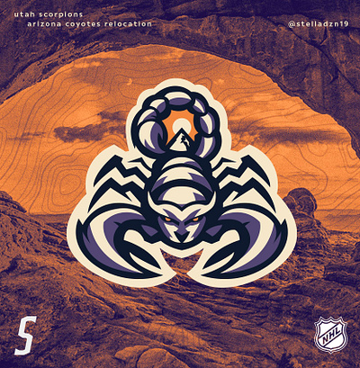 Utah Scorpions Brand Identity. NHL Relocation. brand identity esports logo hockey mascot logo nhl sports branding sports logo vector