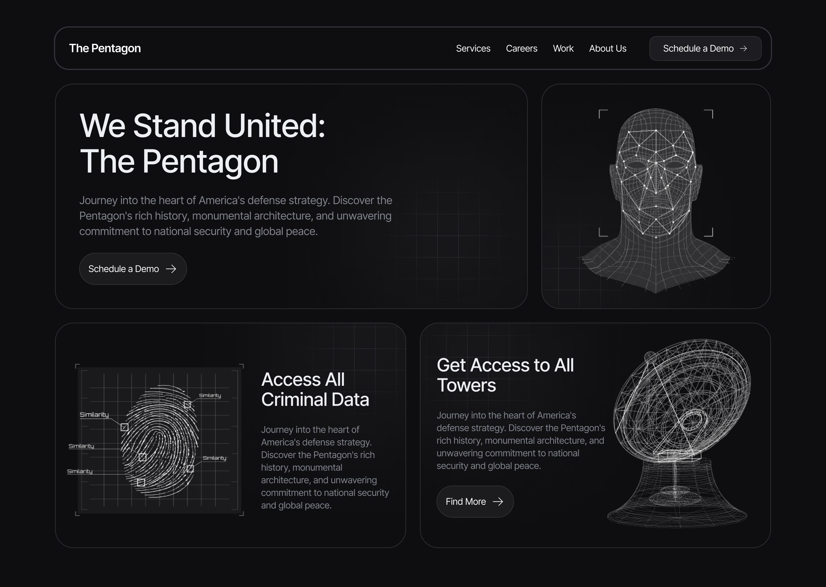 Pentagon - Bento Grid UI Design animation bento grid blockchain crime cryptocurrency motion graphics nft ui