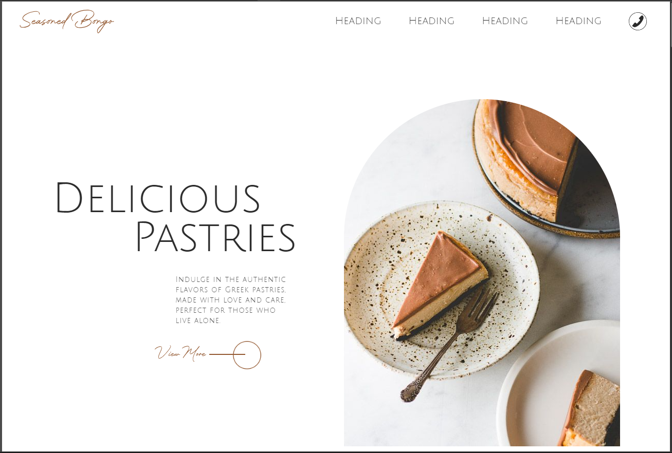 Landing Page for Pastry Shop — Seasoned Bongo by Ansh Upmanyu on Dribbble