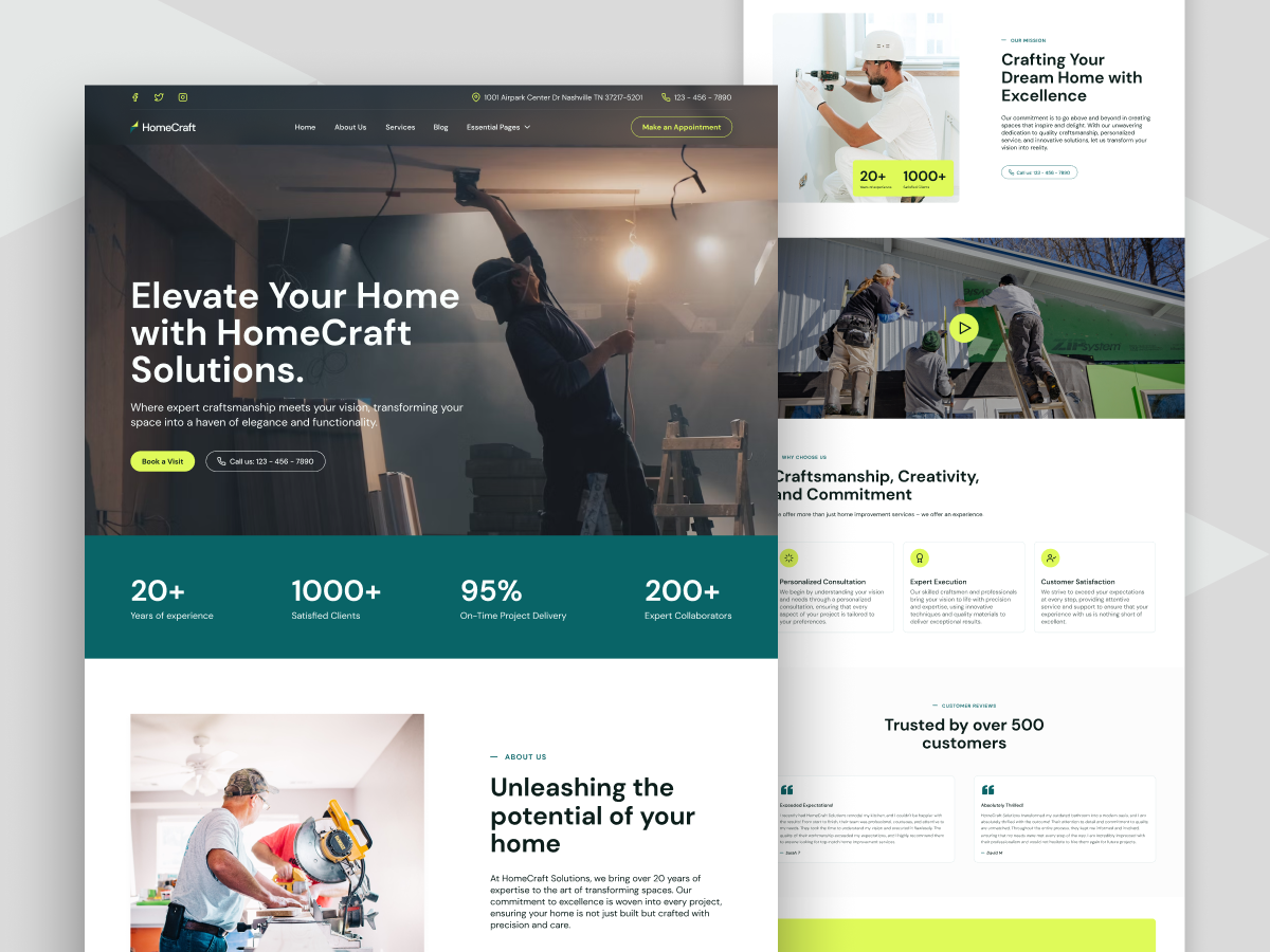 Example of Website Design (10 Pages)