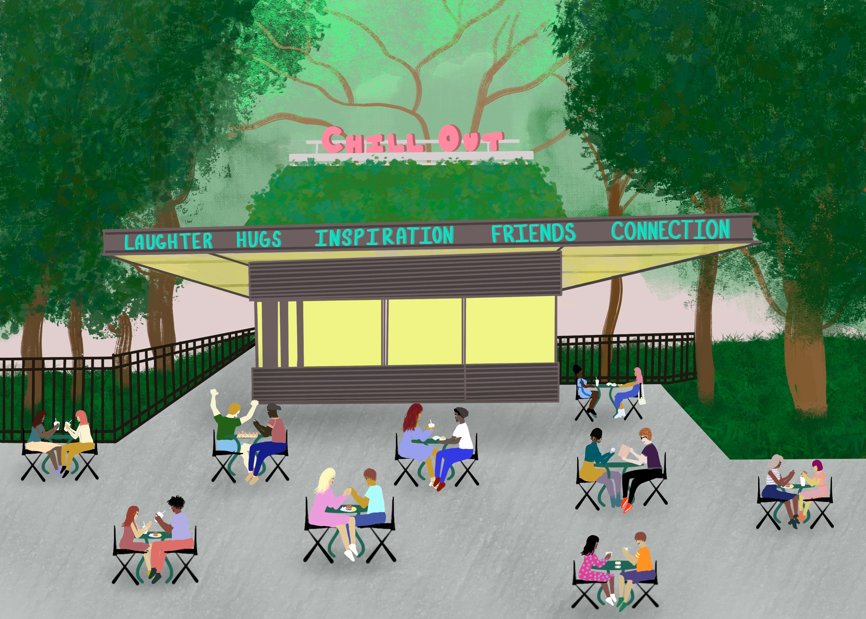 Chill Out art branding color design illustration procreate storytelling visual narrative