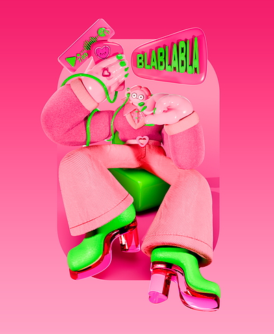 BLABLABLA! 3d blender character design design fashion graphic design illustration