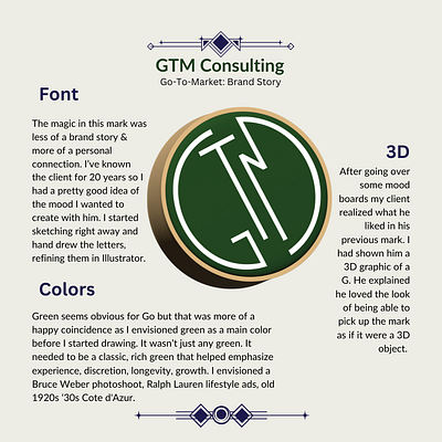 GTM Consulting Brand Story 3d brand identity branding business development design graphic design logo marketing start ups storytelling