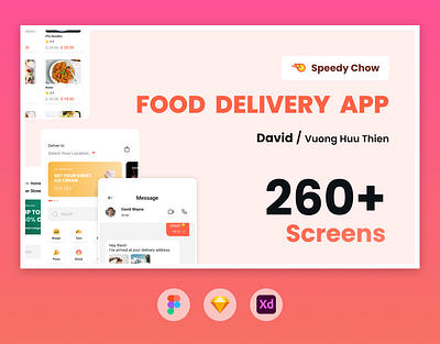 Speedy Chow | Food Delivery Mobile App UI Kit Design appdesigninspiration appdevelopment appui creativedesign deliveryservice digitaldesign digitalproduct fooddelivery foodordering foodtech mobileappdesign mobiledesign onlinefooddelivery restaurantapp speedychowui uiinspiration uipatterns uiuxdesign userinterface uxd