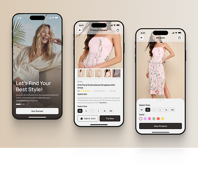 Eclaté - E-Commerce Mobile App arview e commerce elegant fashion mobile ui ux