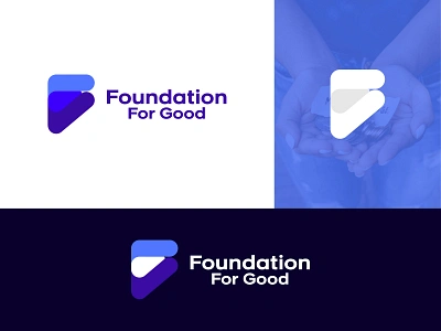 Foundation For Good - Charity Logo app logo best logo designer brand and identity brand design branding charity colorful logo creative donate donation f logo foundation fundraising help lettermark logo logo designer ngo non government logo non profit