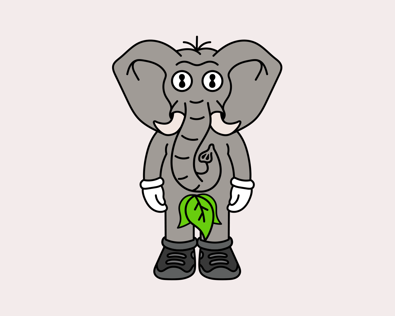 Peanutz Mascot animals animation apparel cartoon character clothes cute elephant illustration mascot outfits peanut zoo