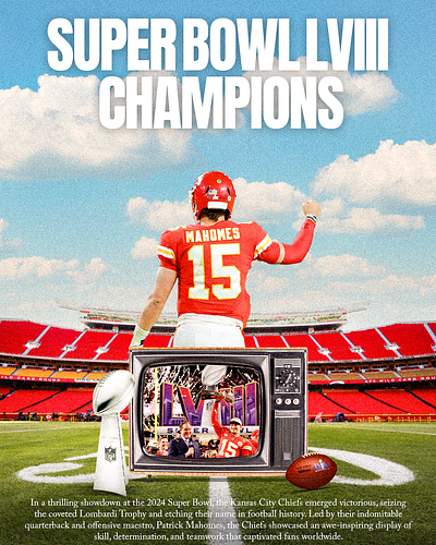 Super Bowl Champion Vintage Ad entertainment football freelance designer graphic design nfl poster design sports design