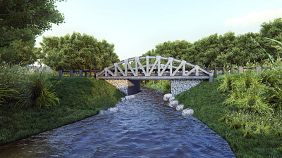 crossing streams bridges lumion rendering revit site concept