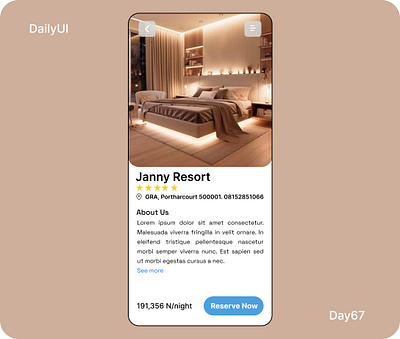 #Day067-Hotel or Vacation Rental Booking #DailyUI Design 3d animation branding graphic design logo motion graphics ui