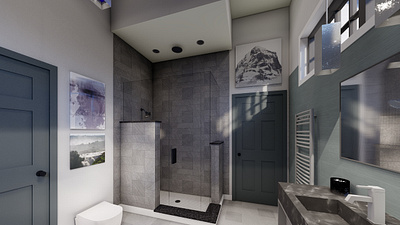 master bath interior design lumion rendering revit