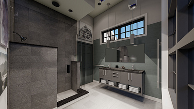 master bath interior design lumion rendering revit