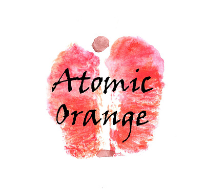 Atomic Orange alcohol branding design graphic design illustration logo orange typography wine