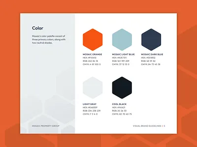 Mosaic Brand Guidelines brand guidelines branding graphic design logo pattern