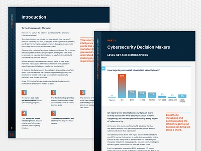 Cybersecurity Report Layout data visualization data viz graphs layout print report survey