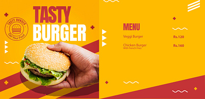 GYF Tasty Burger advertising branding burger cafe food get your food graphic design logo design restaurant santalum designs social media post ux
