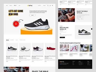 Shoe E-commerce Landing page branding clean design ecommerce website shoe e commerce shoe lansing page shoe shop shoe web tranding