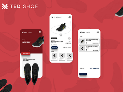 TED SHOE ( E-Store ) app e store ui ux