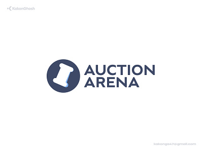 Auction Logo Concept auction brand design brand identity branding design gavel hammer logo minimal modern logo