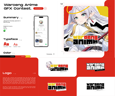 Waroeng Anime Design Contest Entry. branding graphic design logo