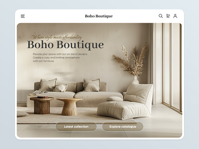 Boho Boutique boutique design figma furniture online store ui ux uxui web