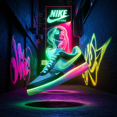 Nike Store Rolling UI Design nike shoes sneakers ui