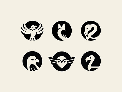 Eagle , owl and flamingo brand branding design eagle elegant flamingo graphic design illustration logo logo design logo designer logotype mark minimalism minimalistic modern owl sign