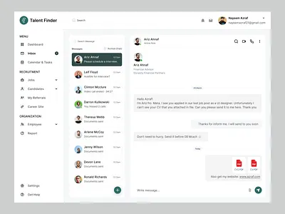 Message conversation chat conversation dashboard detail chat halal halal design inbox job interview job offer job platform job search mail mailbox meeting message message app messages ux web web version