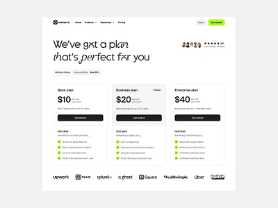 Pricing — Untitled UI minimal minimalism plans pricing pricing cards pricing page web design web header website design