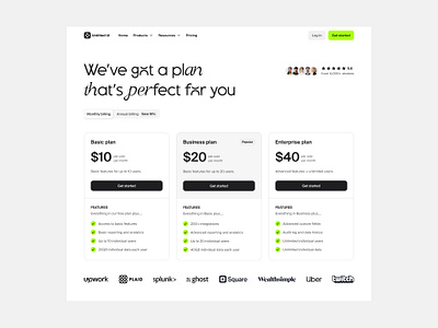 Pricing — Untitled UI minimal minimalism plans pricing pricing cards pricing page web design web header website design