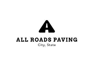All Roads Logo branding caution construction infrastructure logo paving road sign