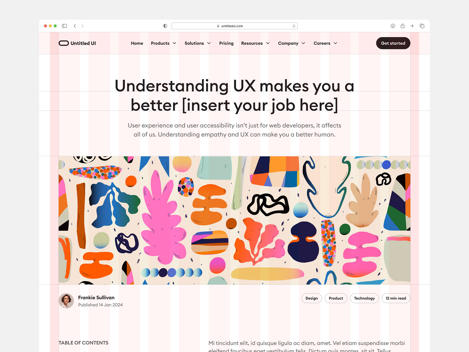 Minimal blog post — Untitled UI by Jordan Hughes® on Dribbble