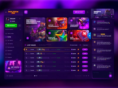 Holdem Hub - Online Poker casino casino design casino interface crypto casino crypto poker gambling game interface gaming holdem hub igaming live casino mobile poker online casino online gambling online poker poker poker app slot design slots web poker