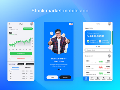 Stock market mobile app mobile app mobile design stock market stock market app stock market transaction app ui.ux uix