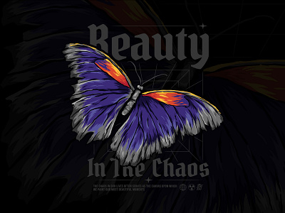 Butterfly, Beauty In The Chaos 2d animal digital drawing drawing illustration pop procreate