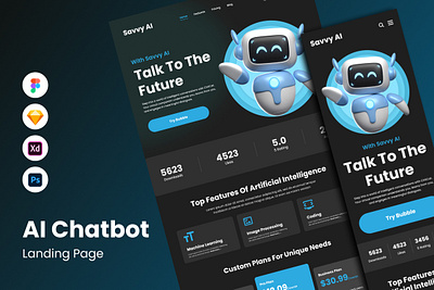 Savvy AI - AI Chatbot Landing Page V2 chatbot