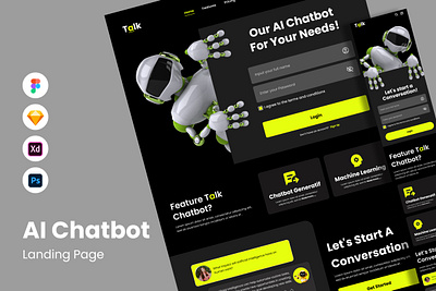 Talk - AI Chatbot Landing Page V2 chatbot