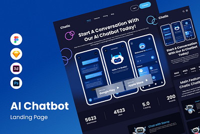 Chatic - AI Chatbot Landing Page V2 chatbot