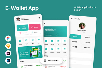 PayLynk - E-Wallet Mobile App application apps balance branding dashboard design illustration landing layout page ui user ux website