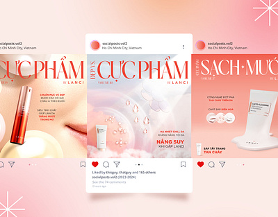 Social Posts Vol.02 ads advertising beauty cosmetics graphic design promotion skincare social media post