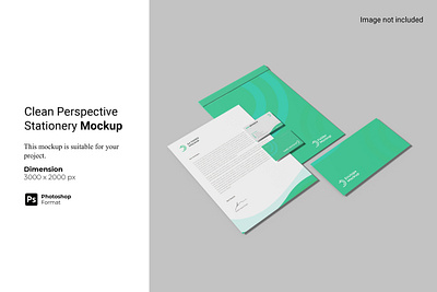 Clean Perspective Stationery Mockup presentation