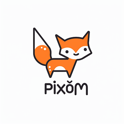Pixom - Fintech startup app brand identity branding creativity finance fintech fox logo design mascot orange fox uiux young