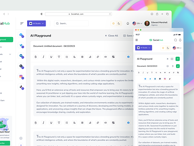 Document Page - AI Playground ai ai playground branding dashboard design document document management documentary documentation documents illustration mobile responsive mobileapp saas dashboard saasdesign social media social media management ui uiuxdesign webapp