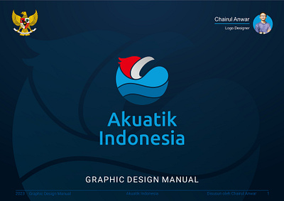 Akuatik Indonesia aquatic bird branding eagle graphic design logo ocean