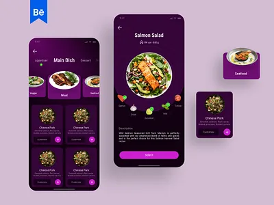 Happy bites, Prevent food waste app application branding design food food waste illustration interaction minimalist purple ui ui ux design ui design waste