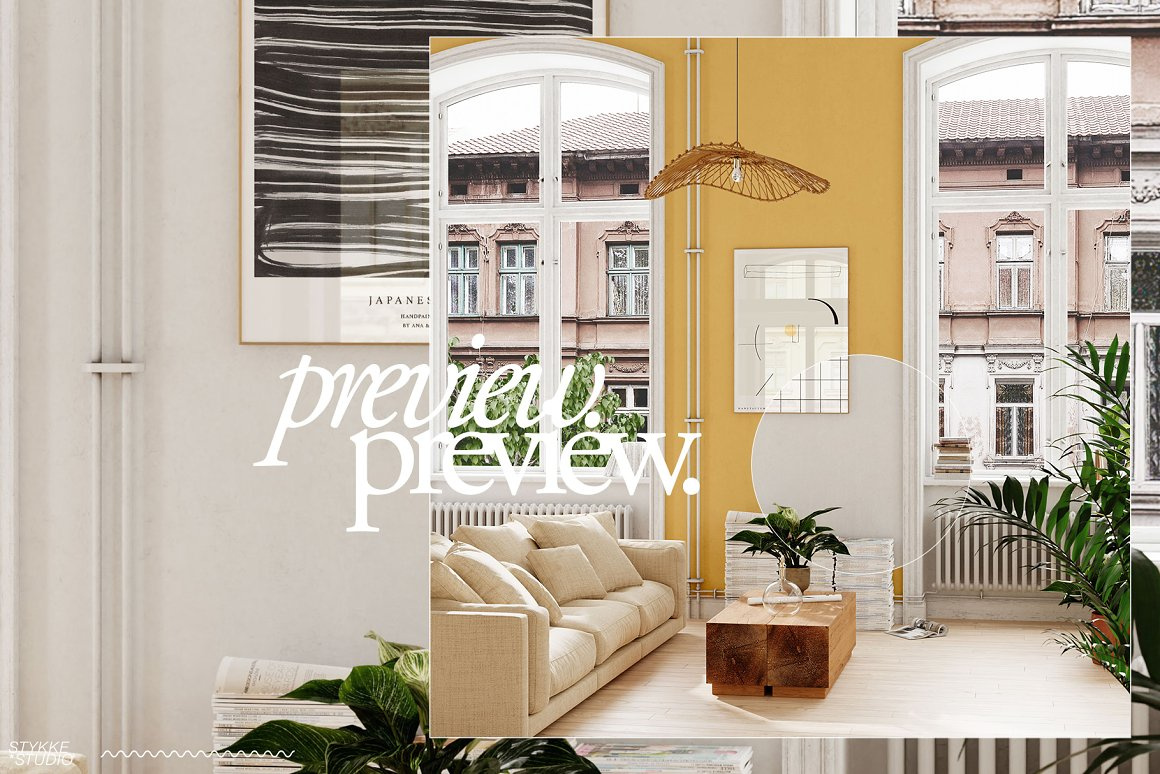 LENIS ROOM Natural Frame Mockup Set by Product Mockup on Dribbble