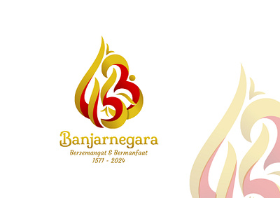 Banjarnegara 453 th Anniversary anniversary branding gold logo graphic design logo red