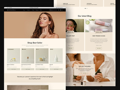 Cosmetic Website Design branding design figma graphic design ui ux web design